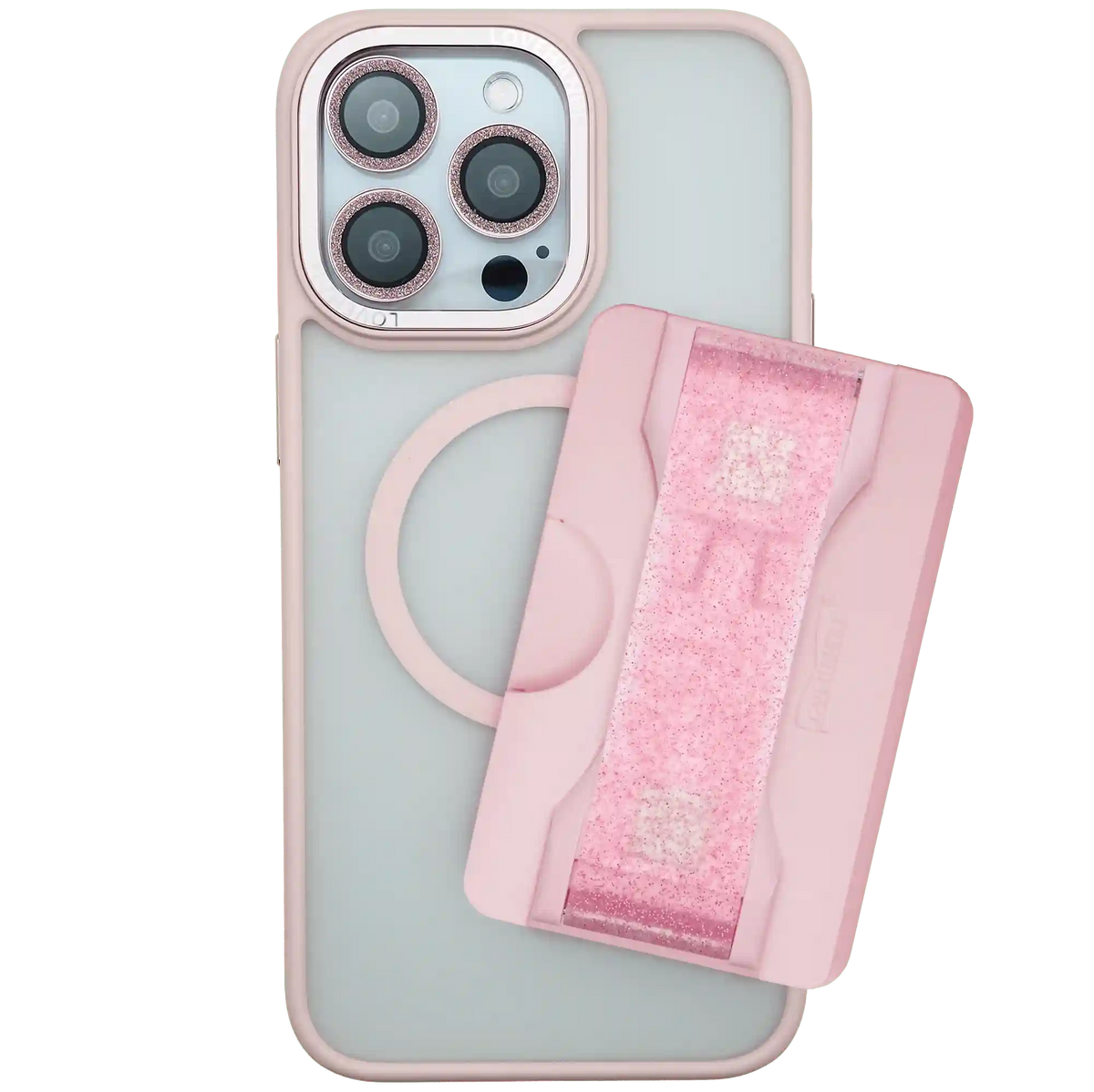 Total Package - PRO Wallet for MagSafe - Pink Diamond Glitter